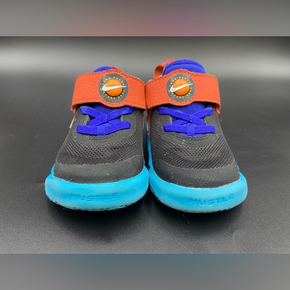 Nike Space Jam X Team Hustle Toddler 6C Tune Squad DH8054-001 Black & Blue Shoes - Picture 2 of 8